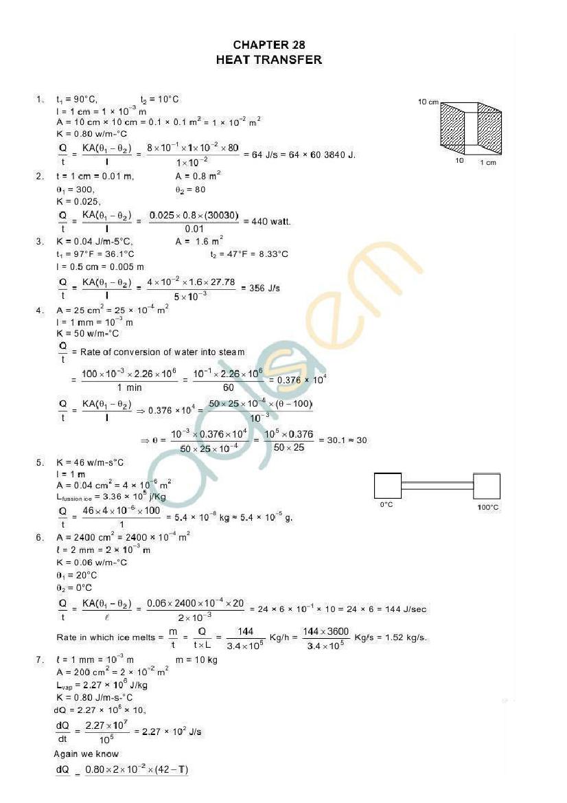 HC Verma Solutions Chapter 28 Heat Transfer - Page 1