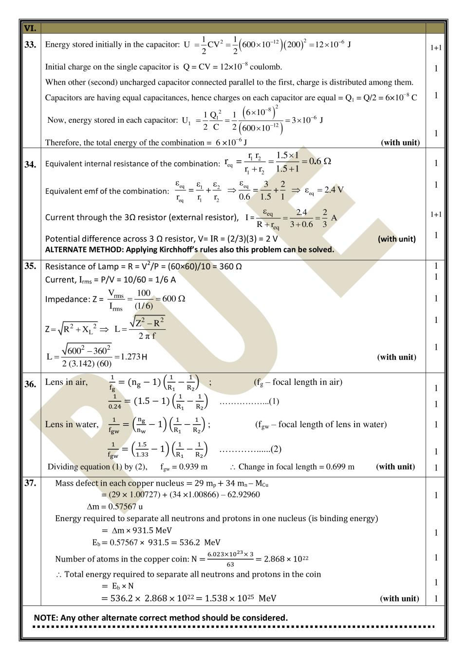 Karnataka 2nd PUC Model Question Paper for Physics