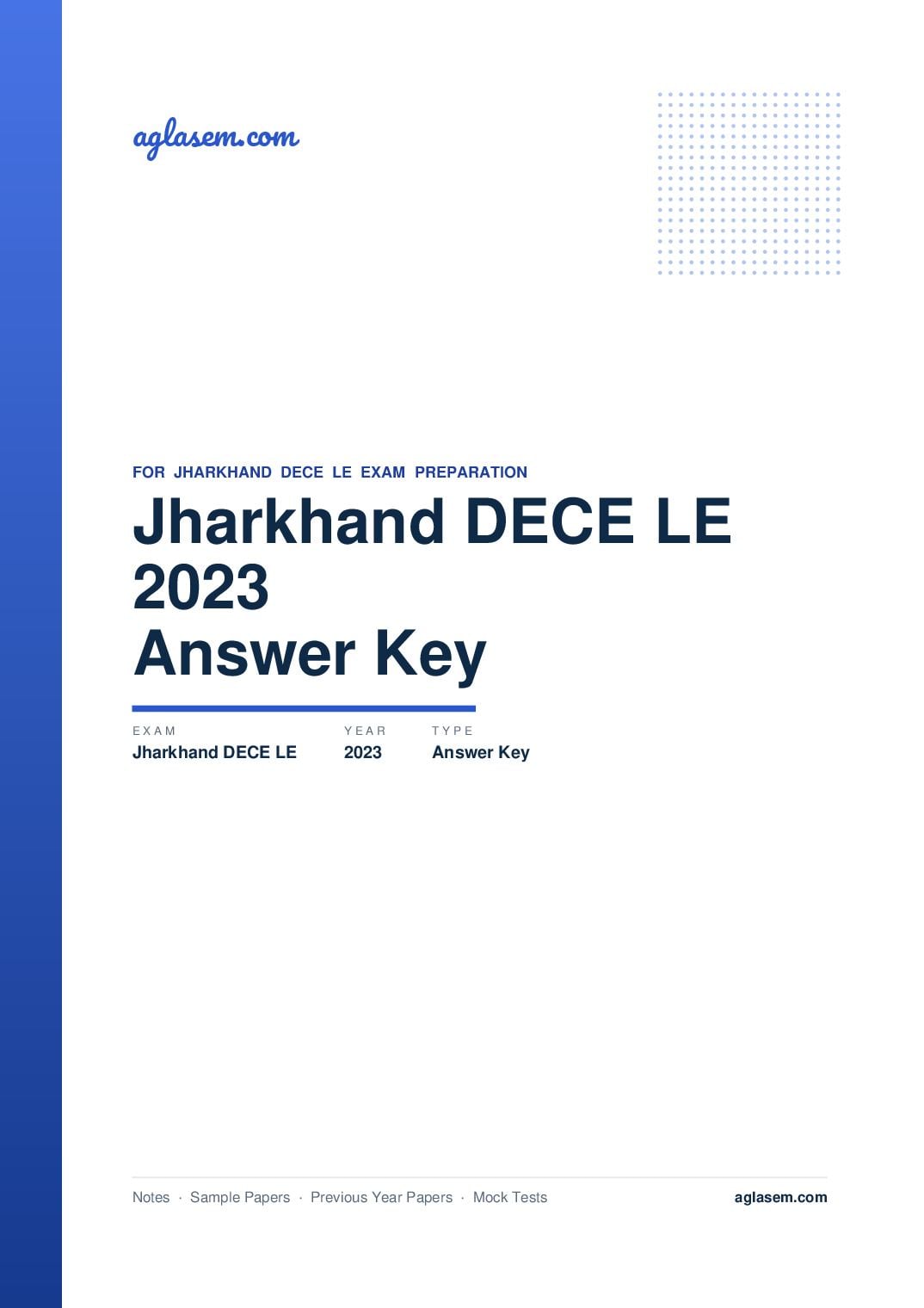 Jharkhand DECE LE 2023 Answer Key - Page 1 of 5