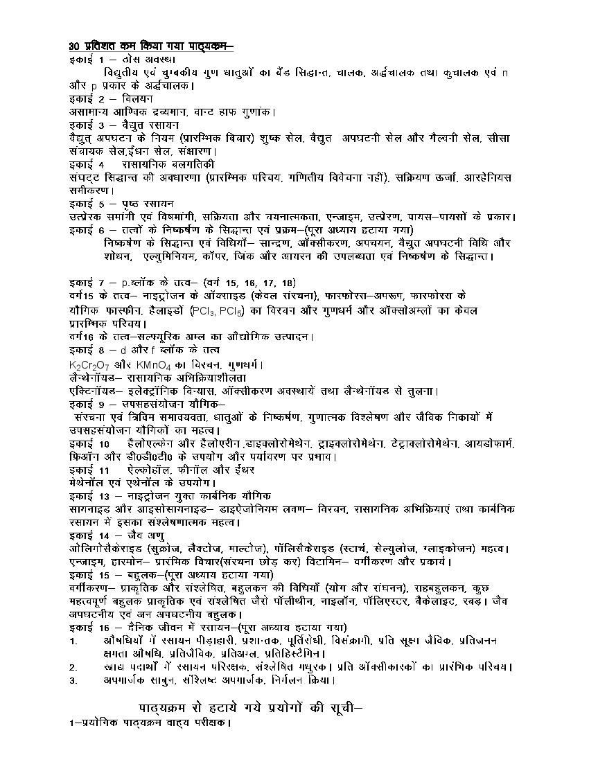 Up Board Syllabus 2023 Class 12 Chemistry Upmsp Syllabus Download Pdf 7414