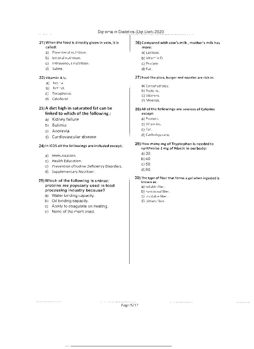 JEMAS PG 2020 Question Paper PDF (12 Course Papers)