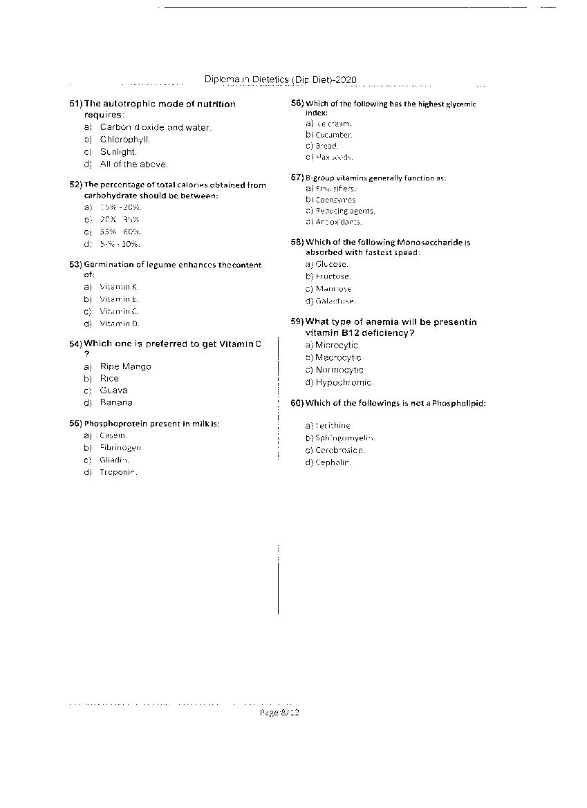 JEMAS PG 2020 Question Paper PDF (12 Course Papers)