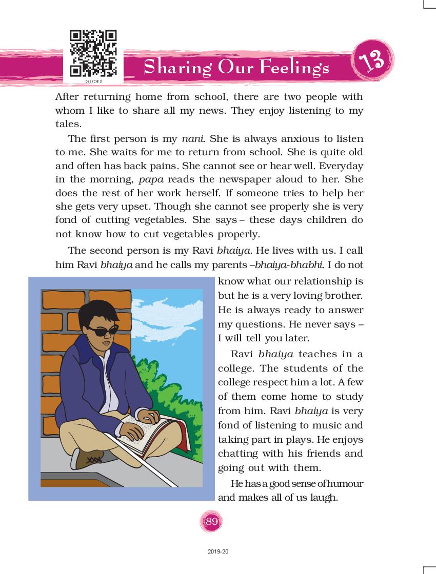NCERT Book Class 3 EVS Chapter 13 Sharing Our Feelings - Page 1
