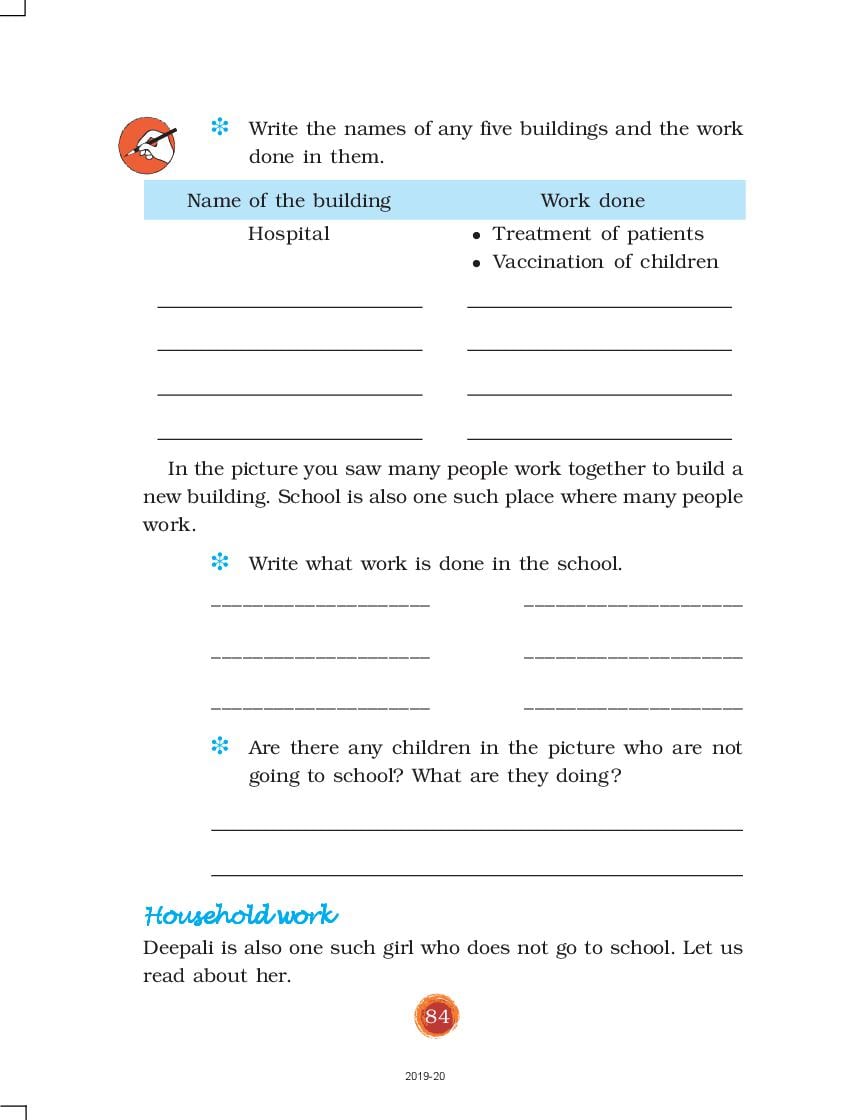 NCERT Book Class 3 EVS Chapter 12 Work We Do