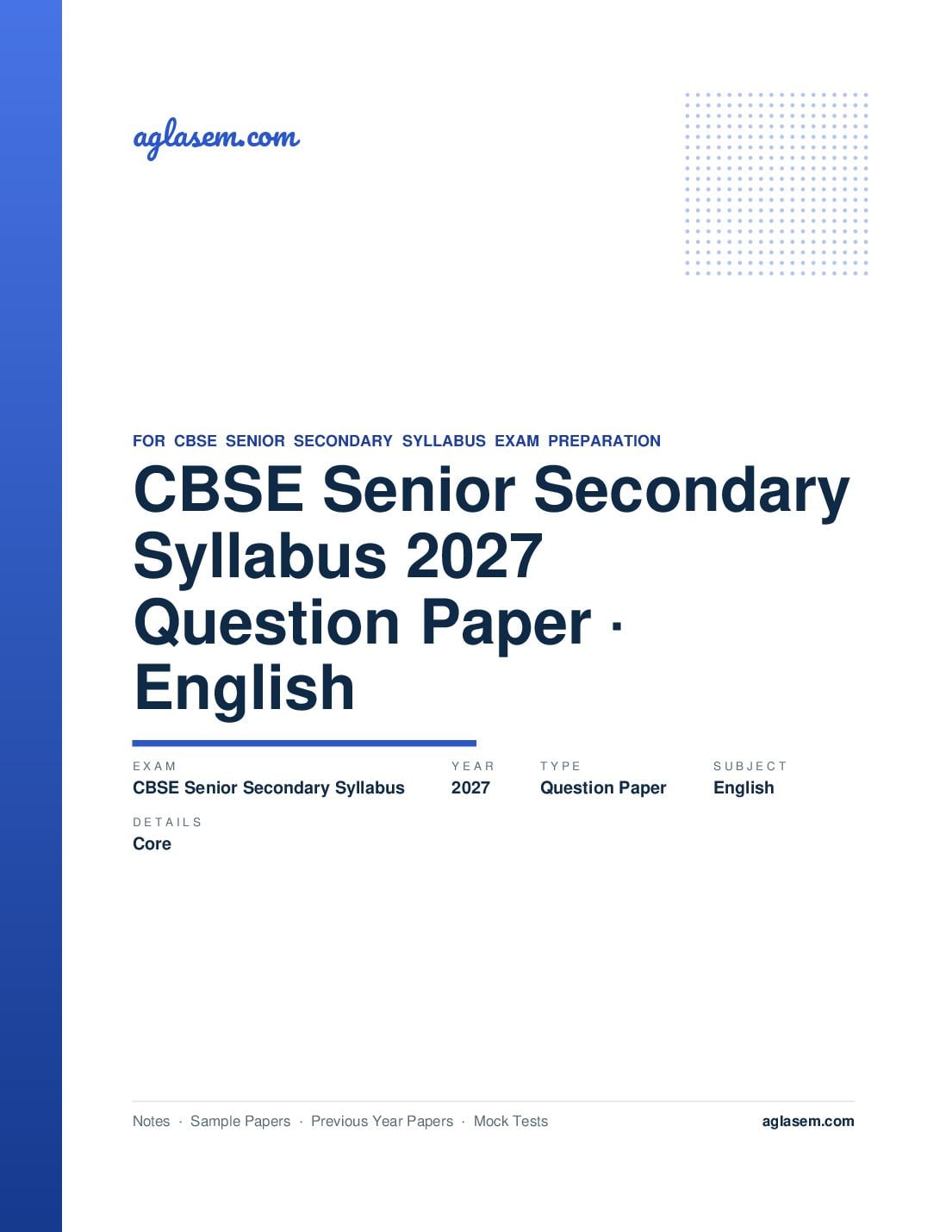 CBSE Senior Secondary Syllabus 2027 English Core - Page 1 of 22