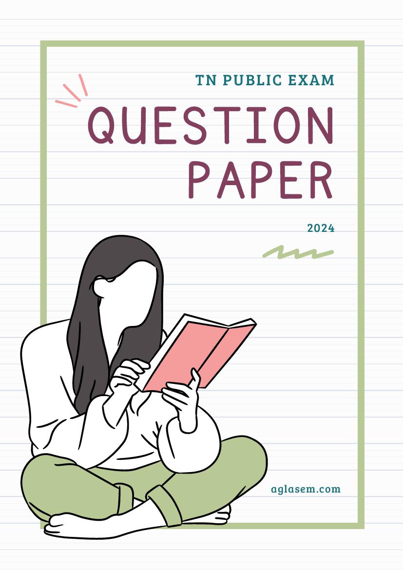 TN 11th Question Paper 2024 Agriculture Science - Page 1