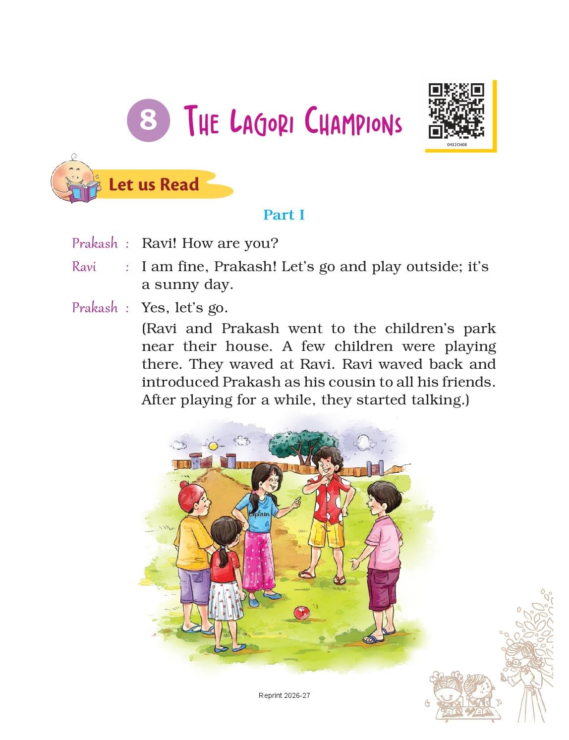 NCERT Book Class 4 English (Santoor) Chapter 8 The Lagori Champions - Page 1 of 16