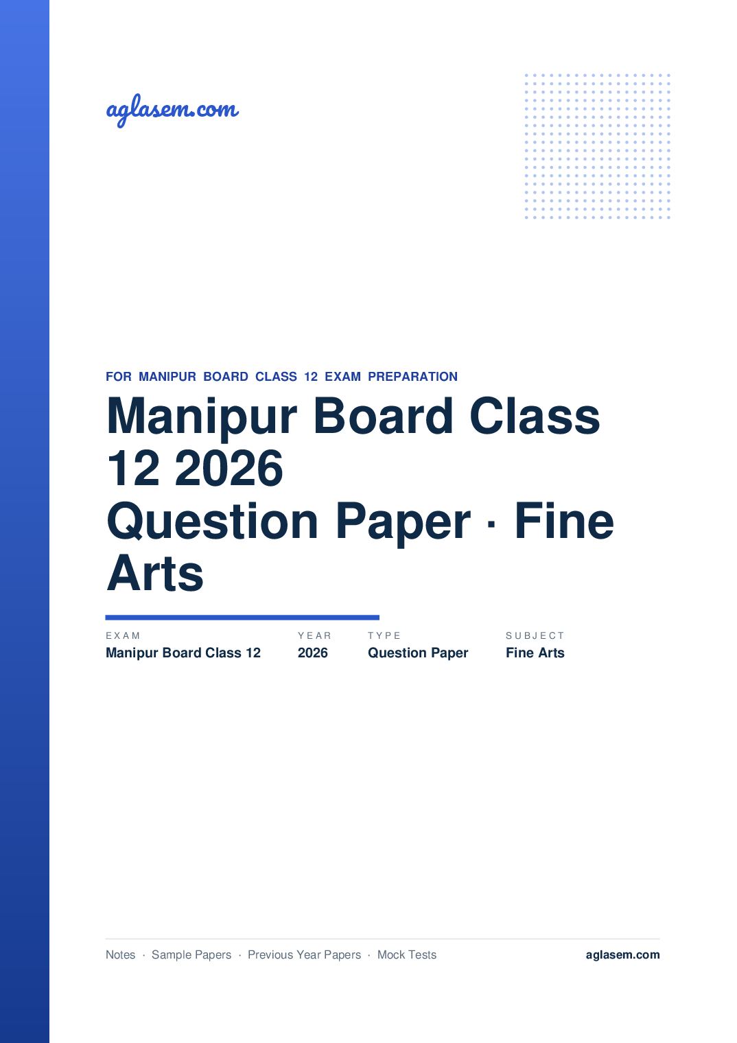 Manipur Board Class 12 Question Paper 2026 for Fine Arts - Page 1 of 5