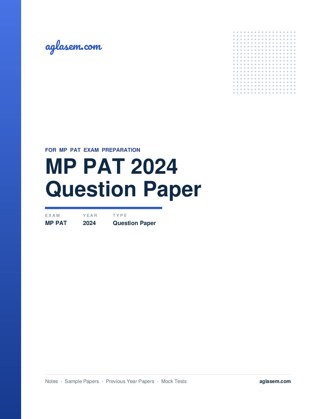 MP PAT 2024 Question Paper - Page 1 of 399