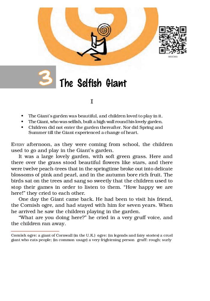 NCERT Book Class 8 English (It So Happened) Chapter 3 The Selfish Giant - Page 1