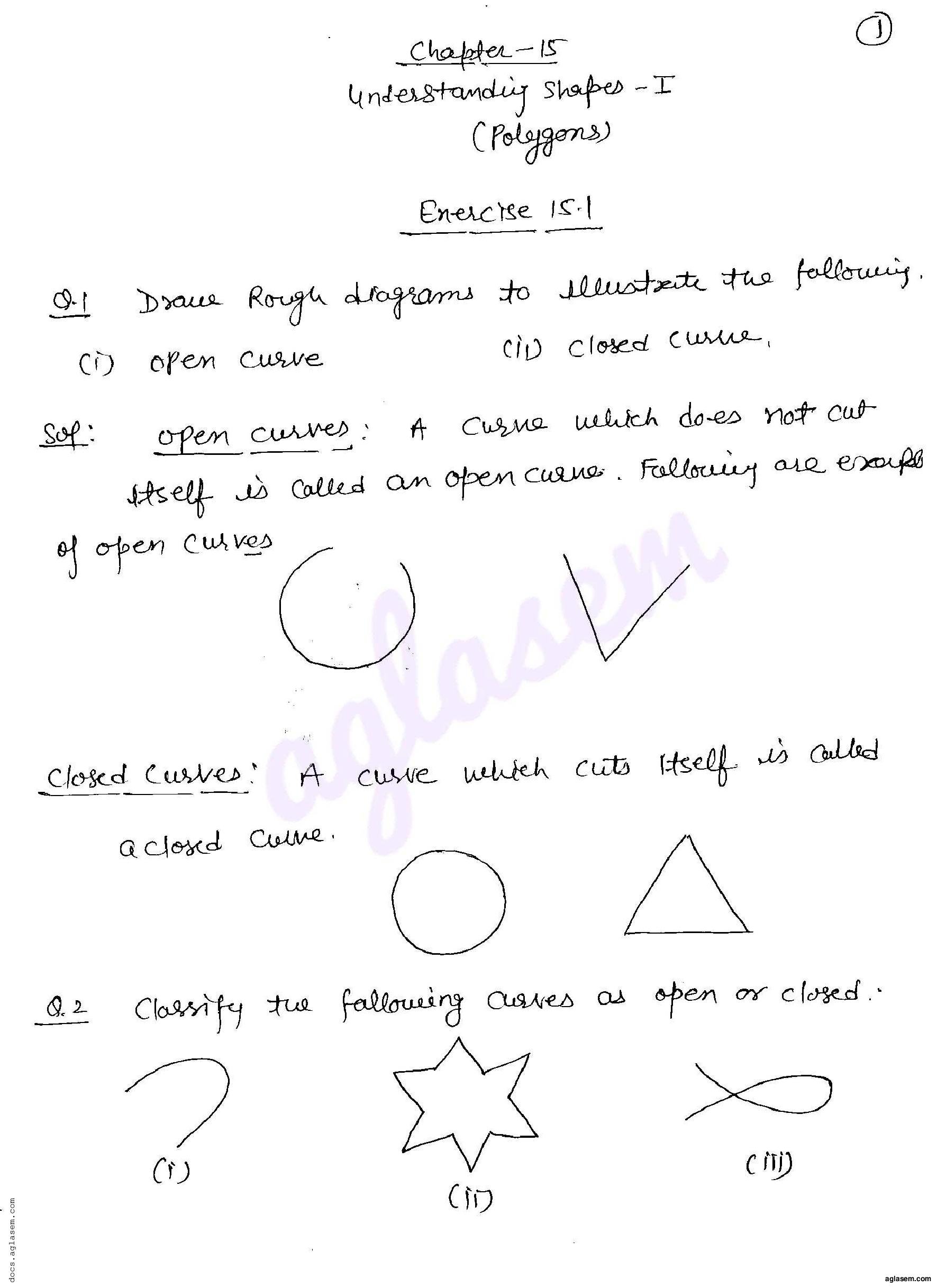 RD Sharma Solutions Class 8 Chapter 15 Understanding Shapes I Polygons Exercise 15.1 - Page 1