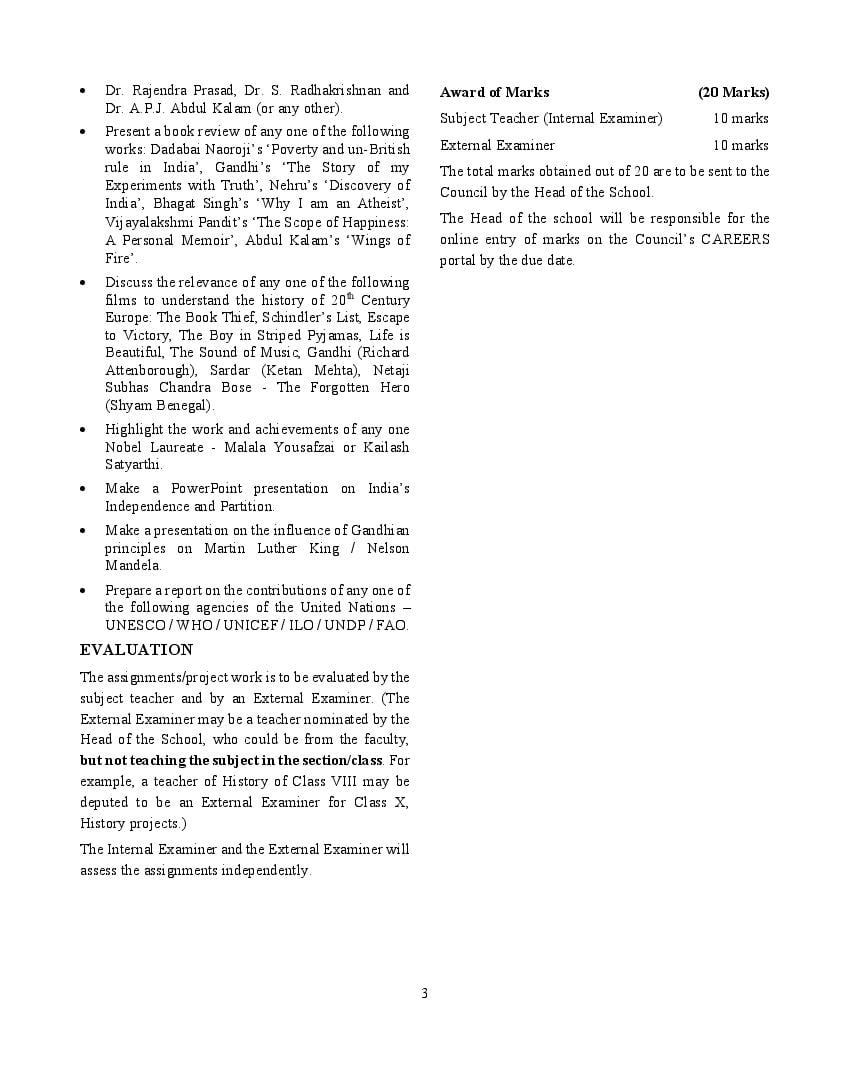 ICSE History & Civics Syllabus 2023 For Class 9, Class 10