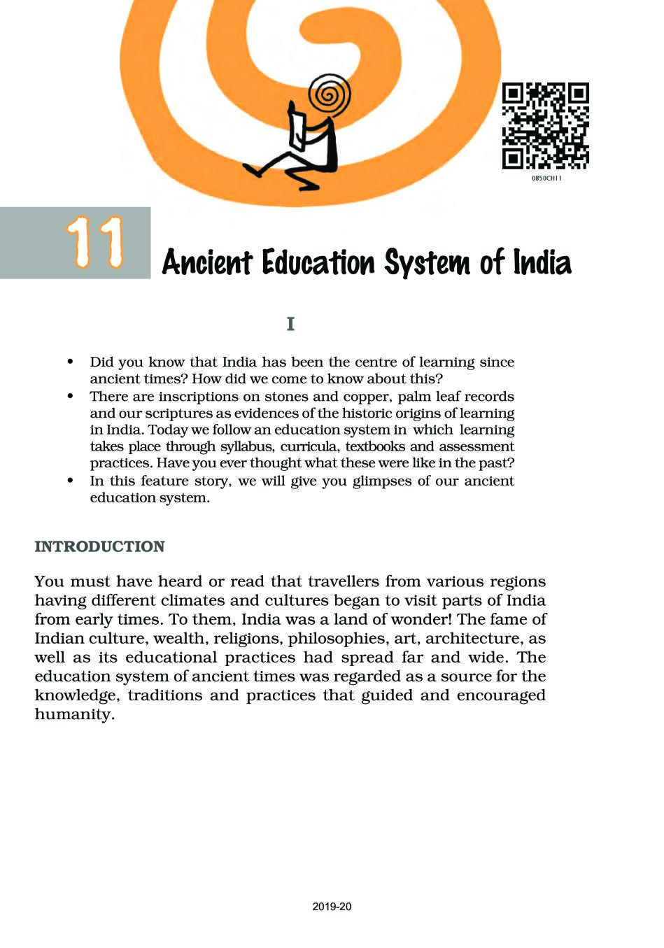 NCERT Book Class 8 English (It So Happened) Chapter 11 Ancient Education System of India - Page 1