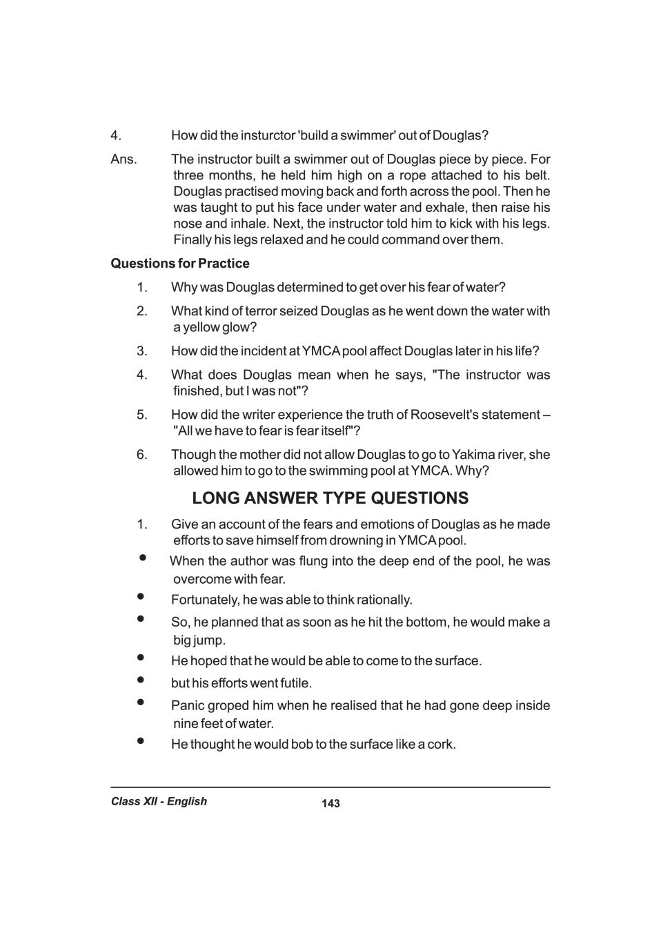 Deep Water Class 12 Notes PDF Deep Water 