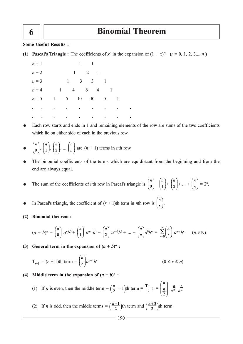 JEE  Mathematics Question Bank - Binomial Theorem - Page 1