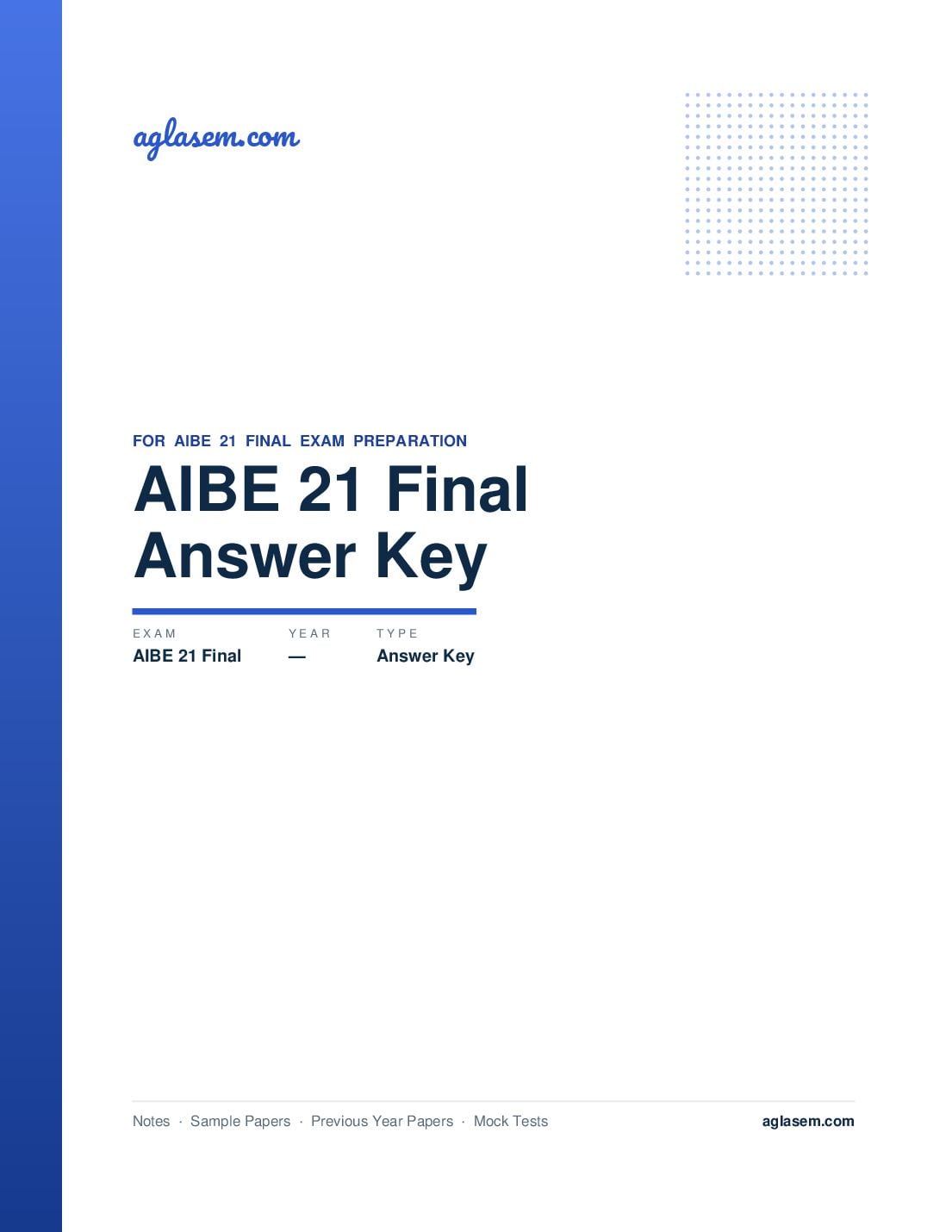 AIBE 21 Final Answer Key - Page 1 of 5