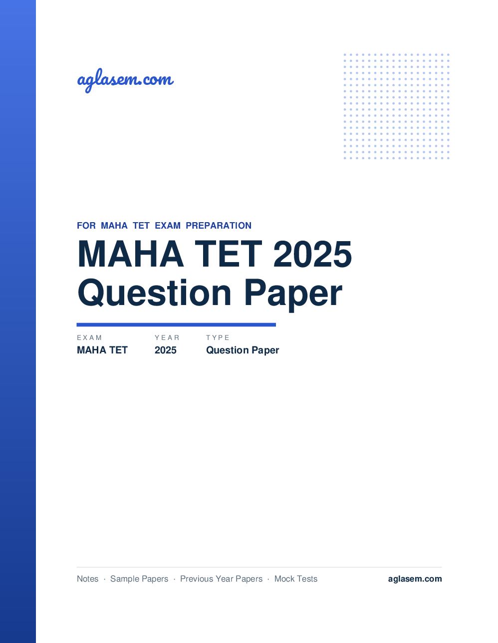 MAHA TET 2025 Question Paper I - Page 1 of 18