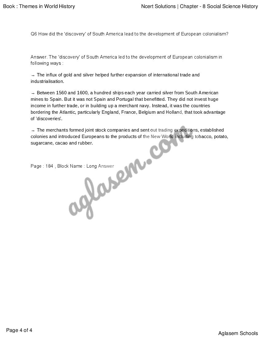 NCERT Solutions for Class 11 History Chapter Confrontation Of Cultures