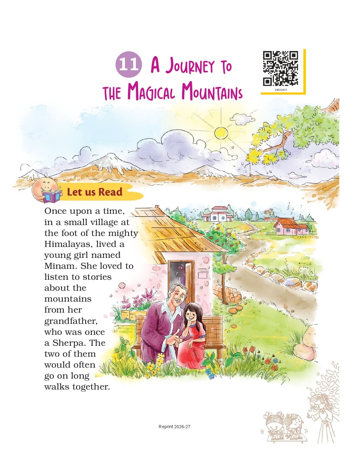 NCERT Book Class 4 English (Santoor) Chapter 11 A Journey to the Magical Mountains - Page 1 of 14
