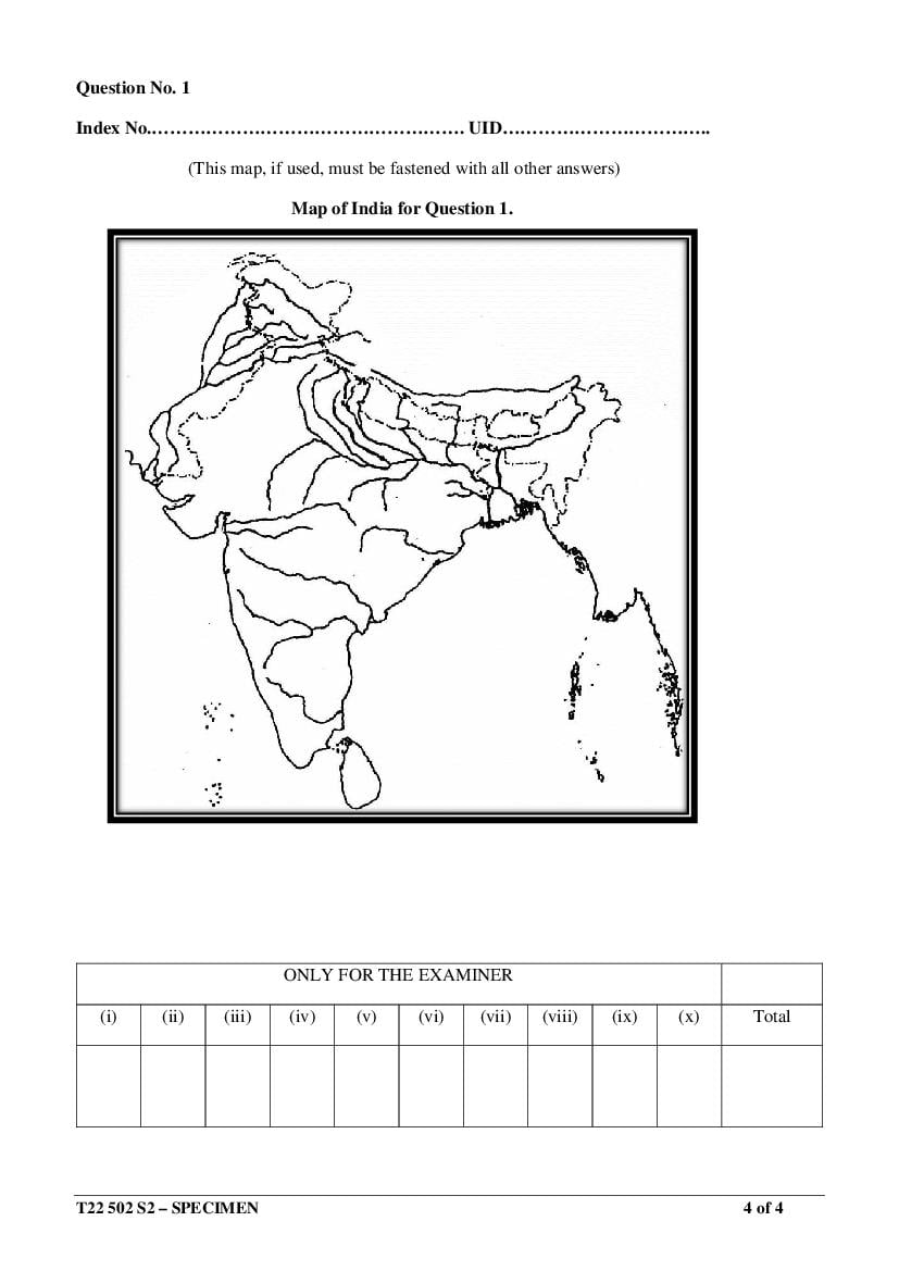 ICSE Class 10 Geography (H.C.G. – Paper – 2) Sample Paper 2022