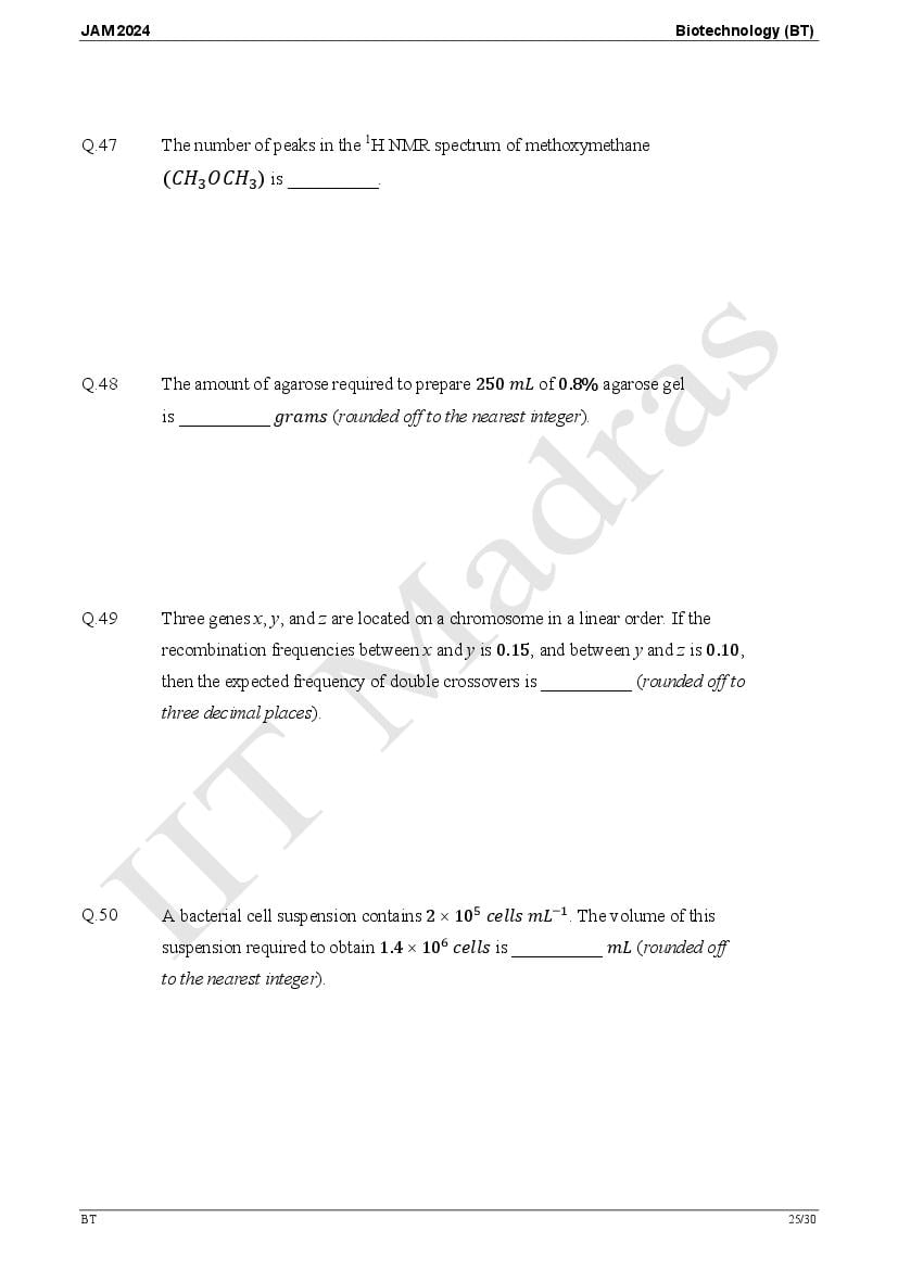 IIT JAM 2024 Question Papers PDF with Answer Keys (7 Papers)