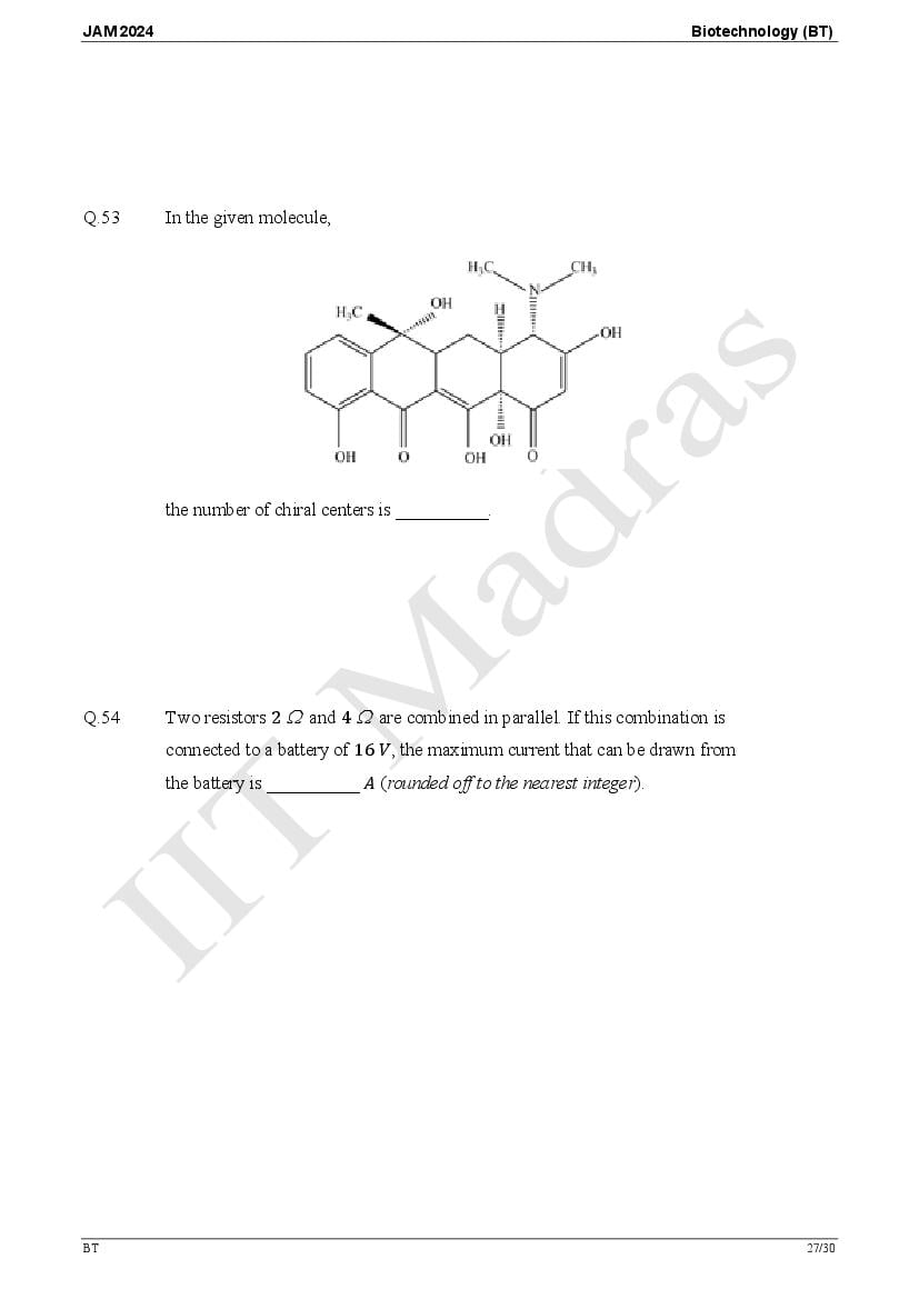 IIT JAM 2024 Question Papers PDF with Answer Keys (7 Papers)