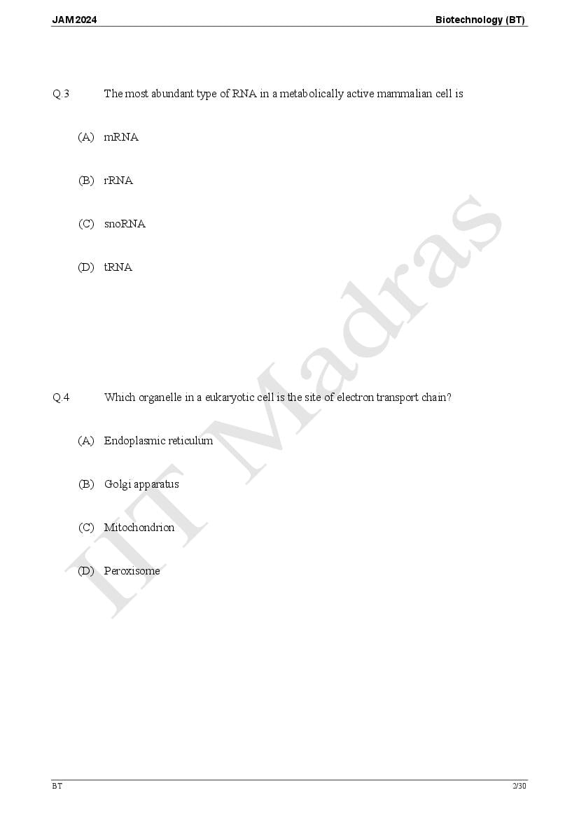 IIT JAM 2024 Question Papers PDF with Answer Keys (7 Papers)