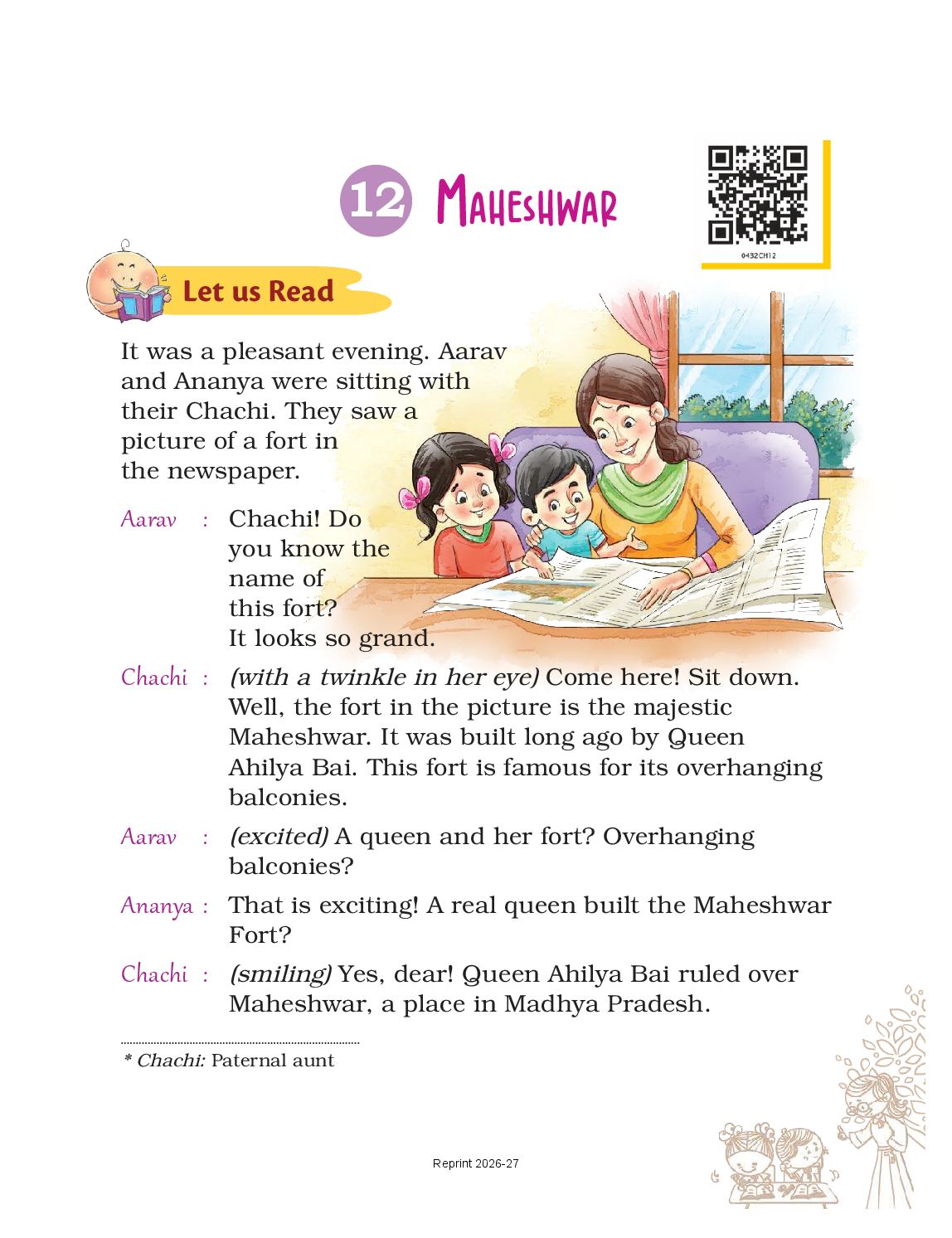 NCERT Book Class 4 English (Santoor) Chapter 12 Maheshwar - Page 1 of 12