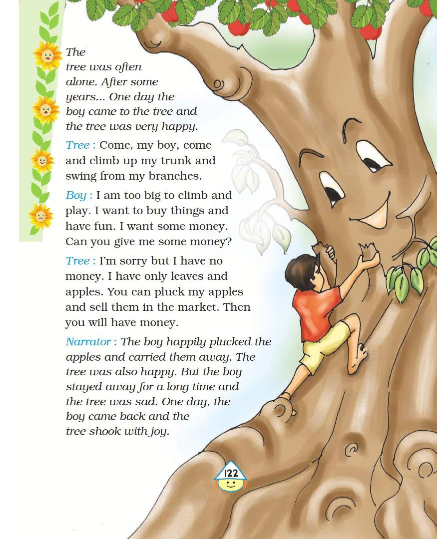 NCERT Book Class 4 English Marigold Unit 7 The Giving Tree A Watering Rhyme The Donkey