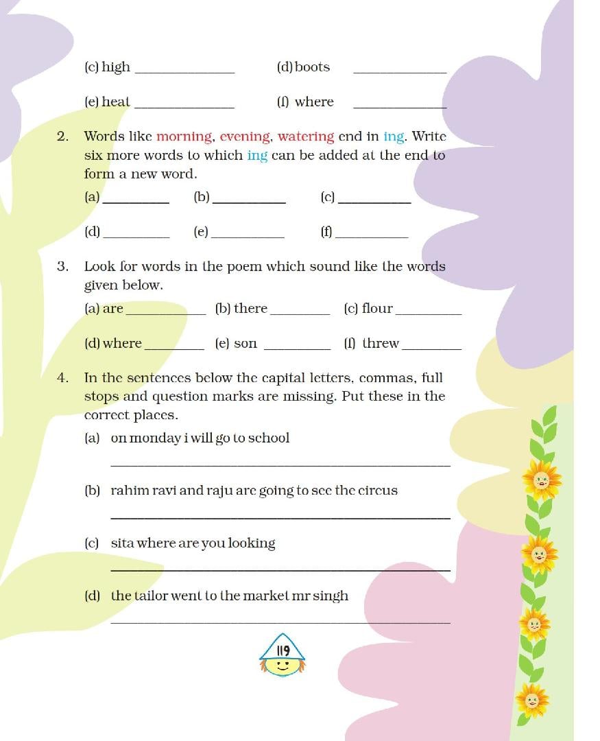 NCERT Book Class 4 English Marigold Unit 7 The Giving Tree A 