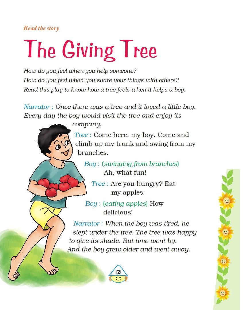 NCERT Book Class 4 English Chapter 7 A Watering Rhyme; The Giving Tree ...