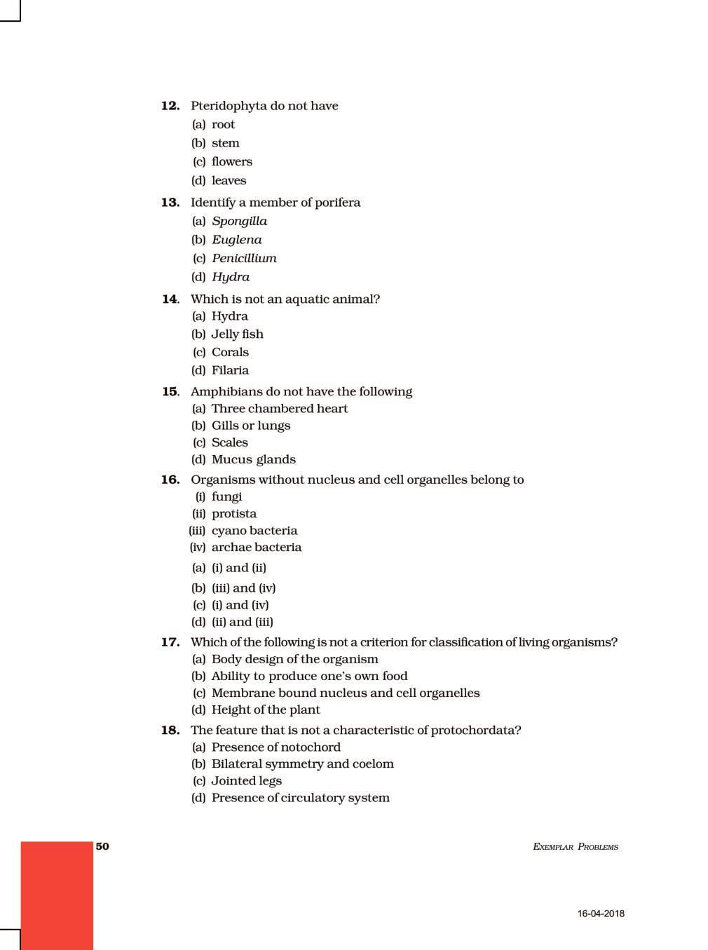 NCERT Exemplar Class 9 Science Unit 7 Diversity In Living Organisms