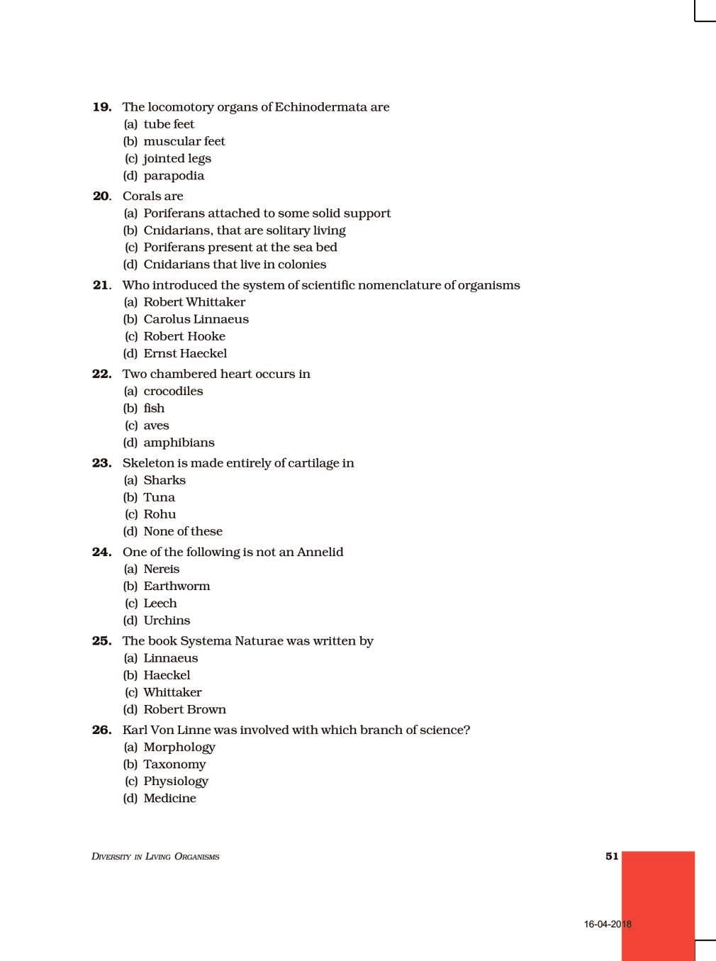 NCERT Exemplar Class 9 Science Unit 7 Diversity In Living Organisms