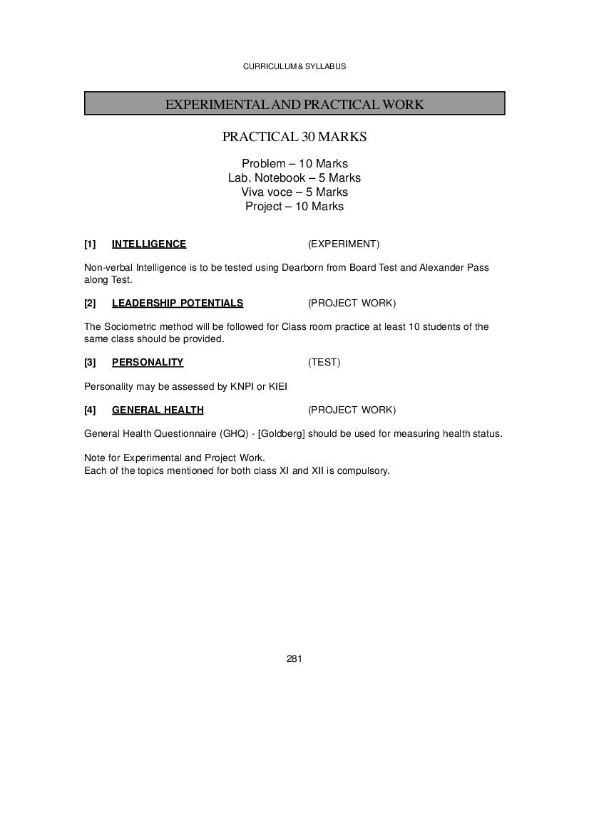 WBCHSE Class 11 Syllabus for Statistics - Page 1
