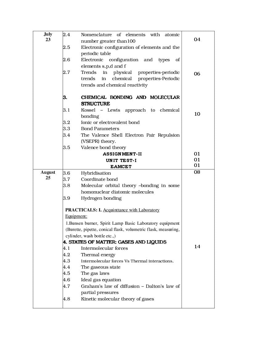 TS Inter 1st Year Chemistry Syllabus 2024 (PDF) - Download Telangana ...