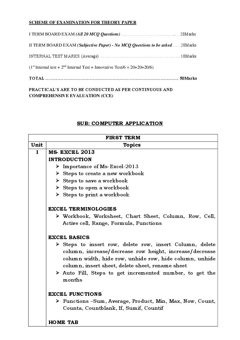 Goa Board HSSC Computer Application Model Question Paper 2023 (PDF)