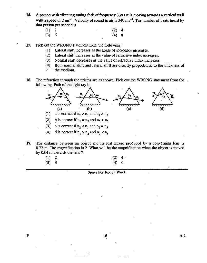 KCET 2013 Question Paper – Physics - AglaSem Admission