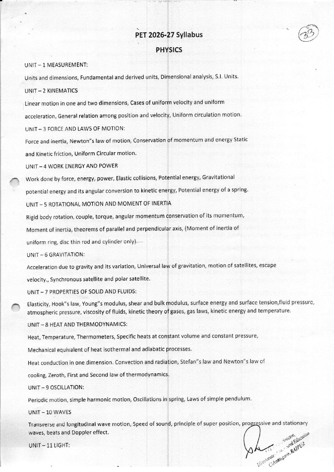 CG PET 2026 Syllabus - Page 1 of 6