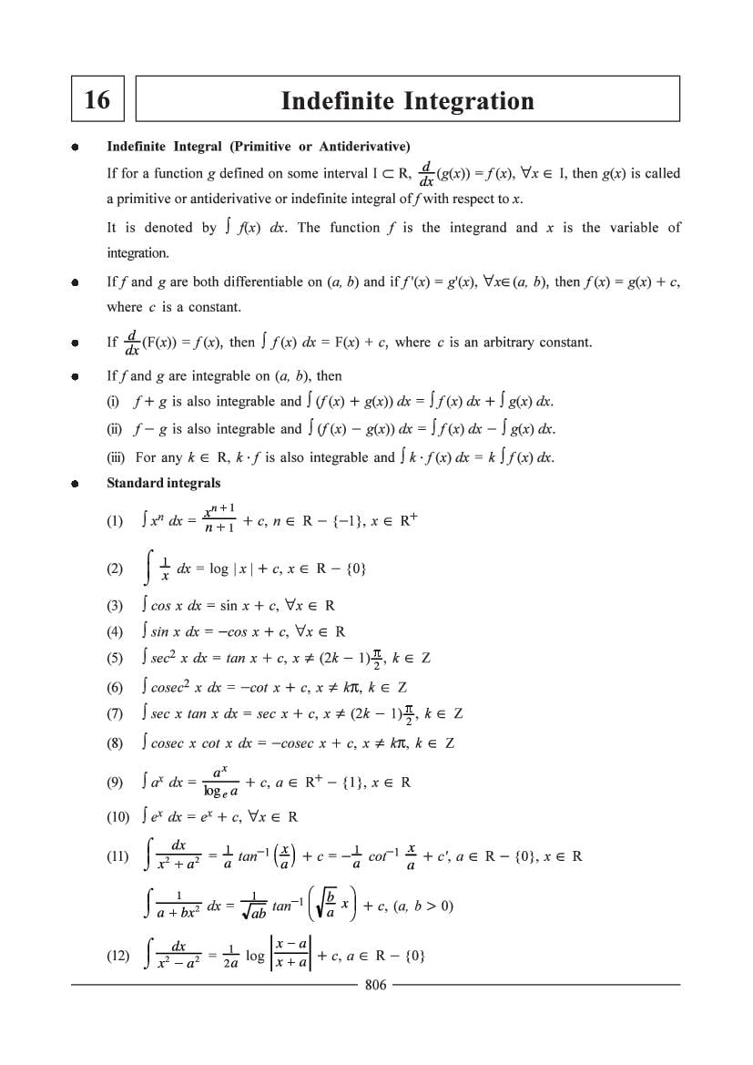 JEE Mathematics Question Bank - Indefinite Integration - Page 1