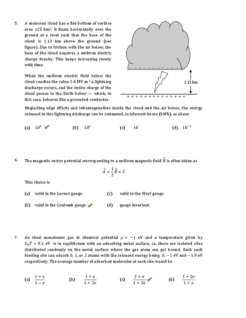TIFR GS 2019 Question Paper PDF (Physics PhD, I-PhD and 5 More)