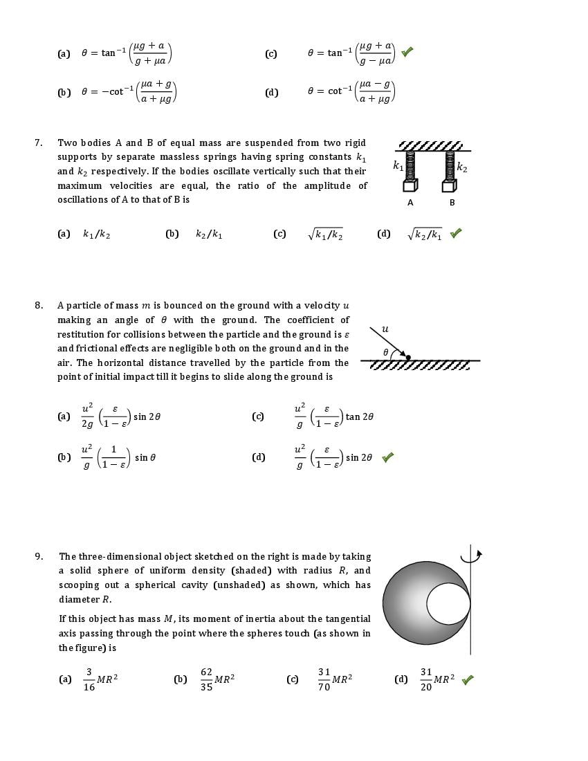 TIFR GS 2019 Question Paper PDF (Physics PhD, I-PhD and 5 More)