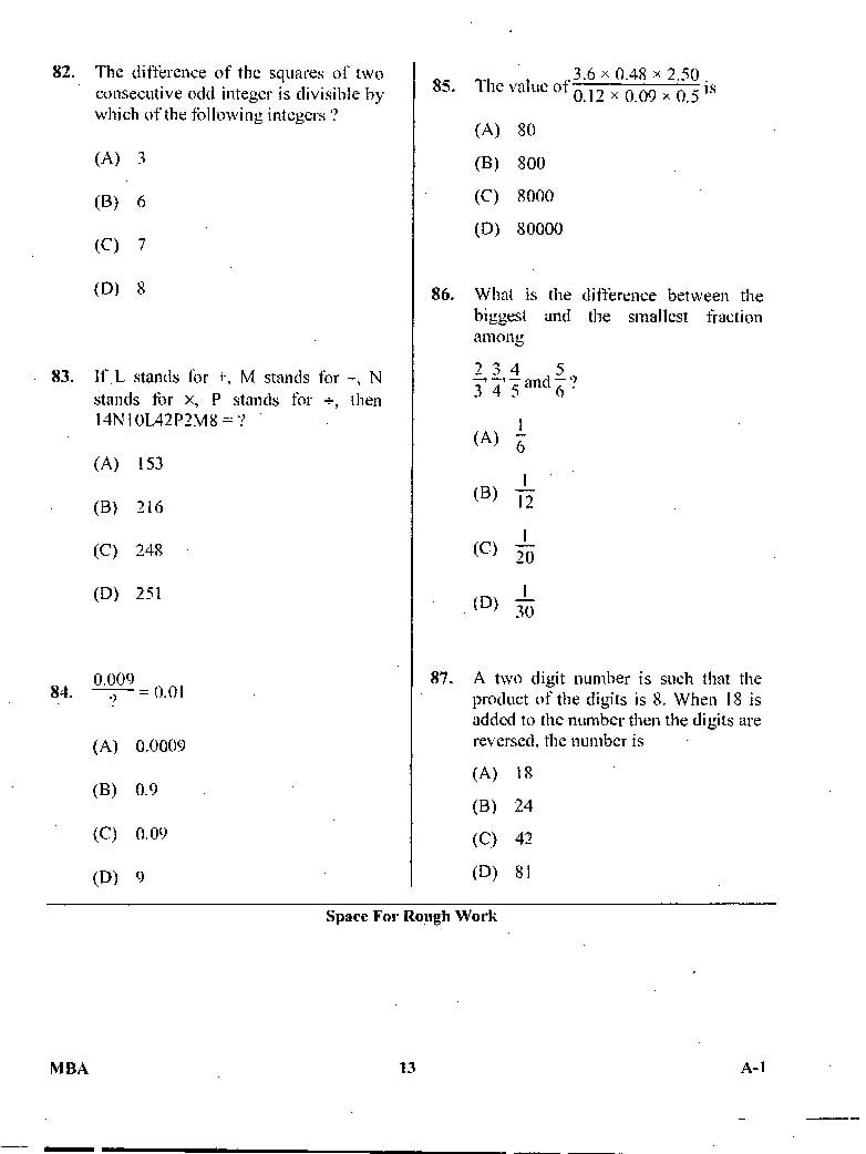 Karnataka PGCET 2017 Question Paper PDF with Answer Key (11 Papers)