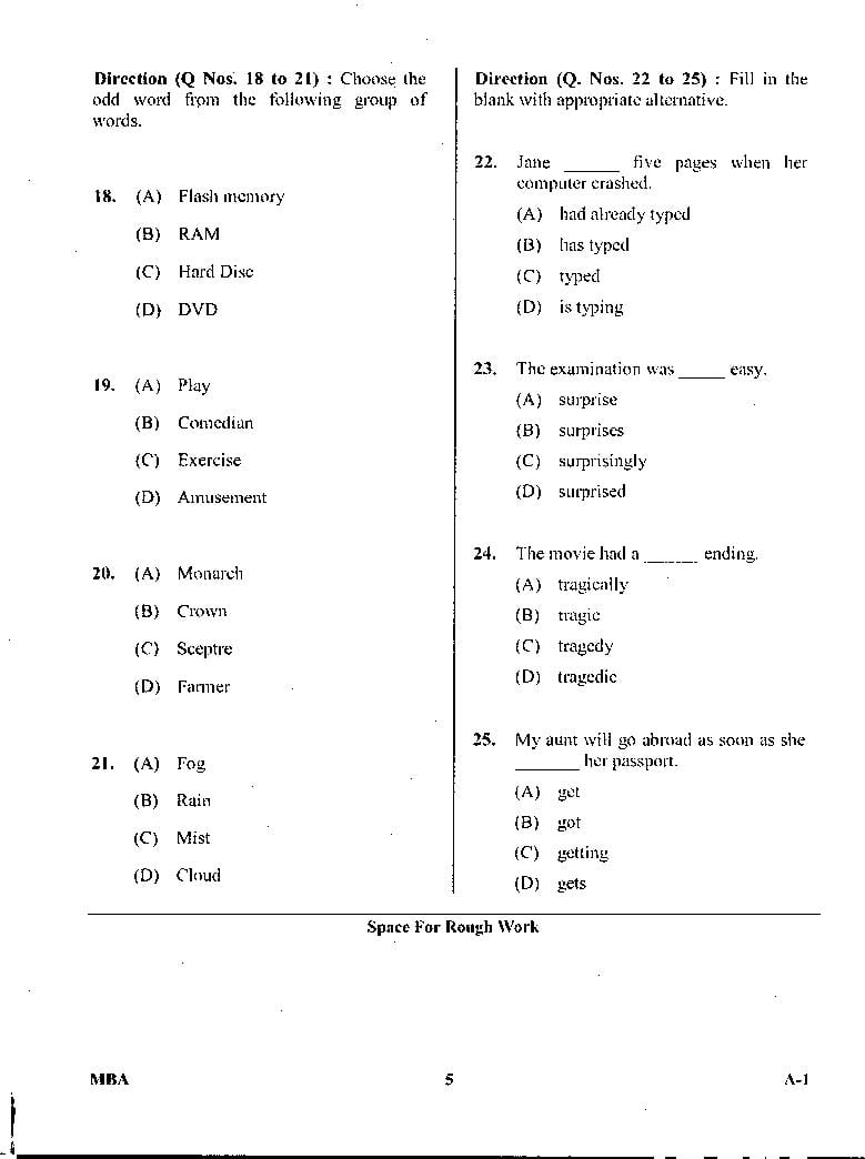 Karnataka PGCET 2017 Question Paper PDF with Answer Key (11 Papers)