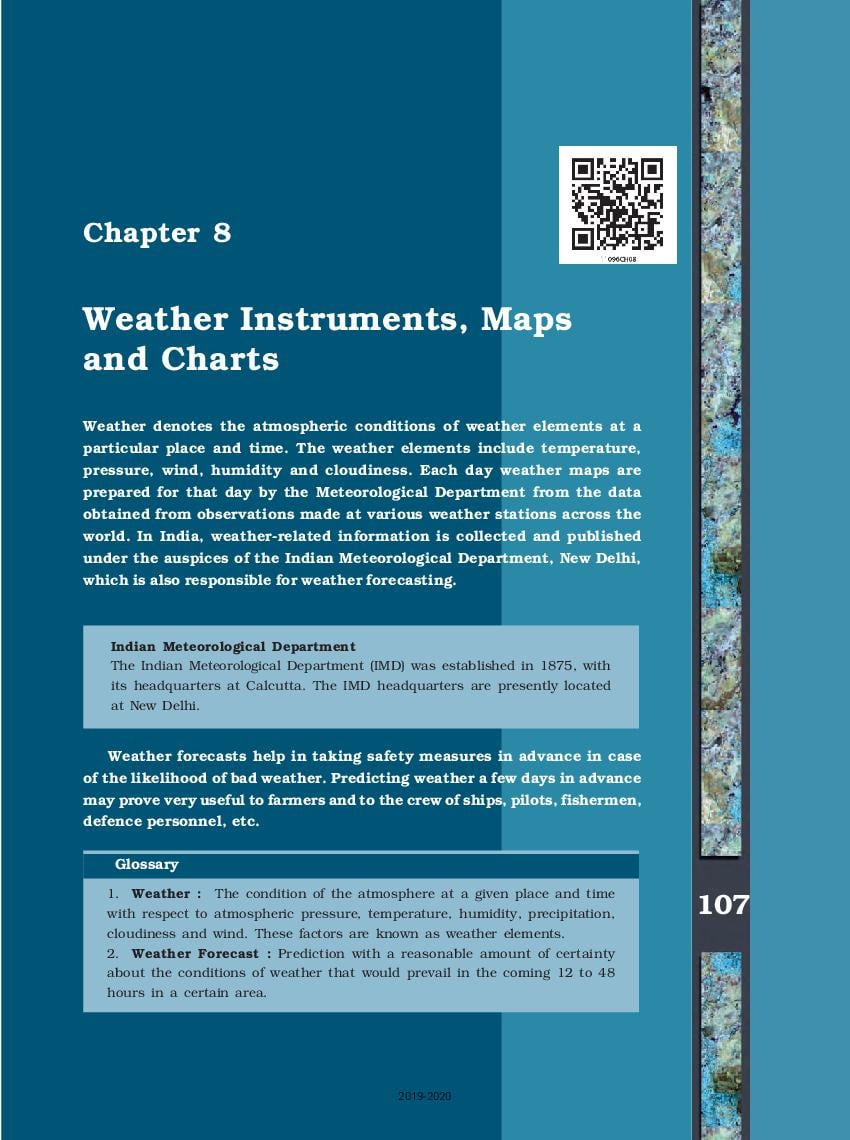 NCERT Book Class 11 Geography (Practical Work in Geography) Chapter 8 Weather Instruments, Maps and Charts - Page 1