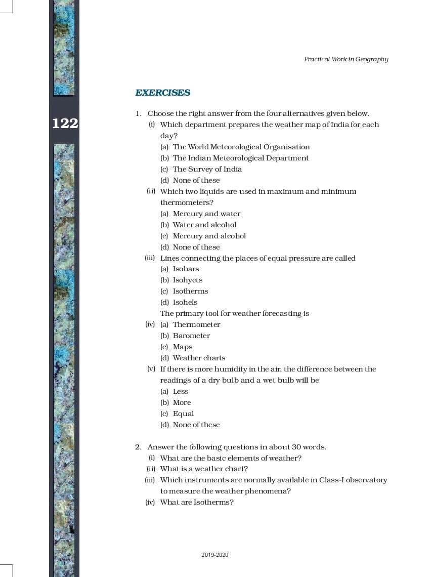 NCERT Book Class 11 Geography Practical Work In Geography Chapter 8 ...