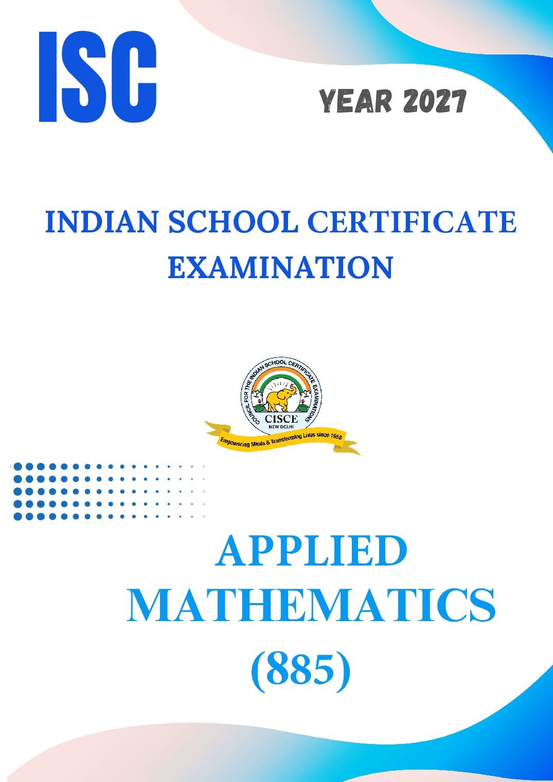 ISC Class 11 Syllabus 2027 Applied Mathematics - Page 1 of 11