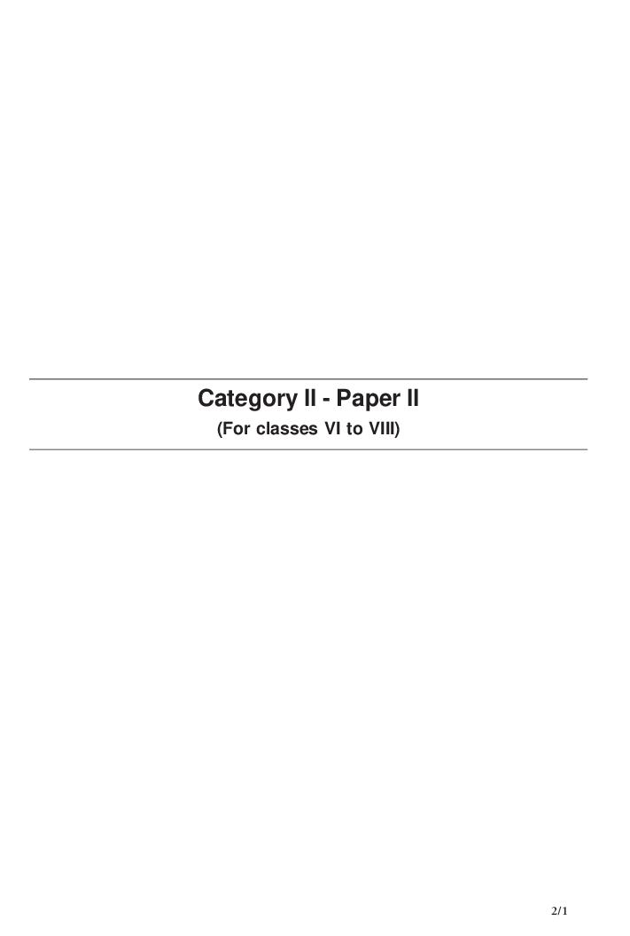 KTET Syllabus Category II - Page 1