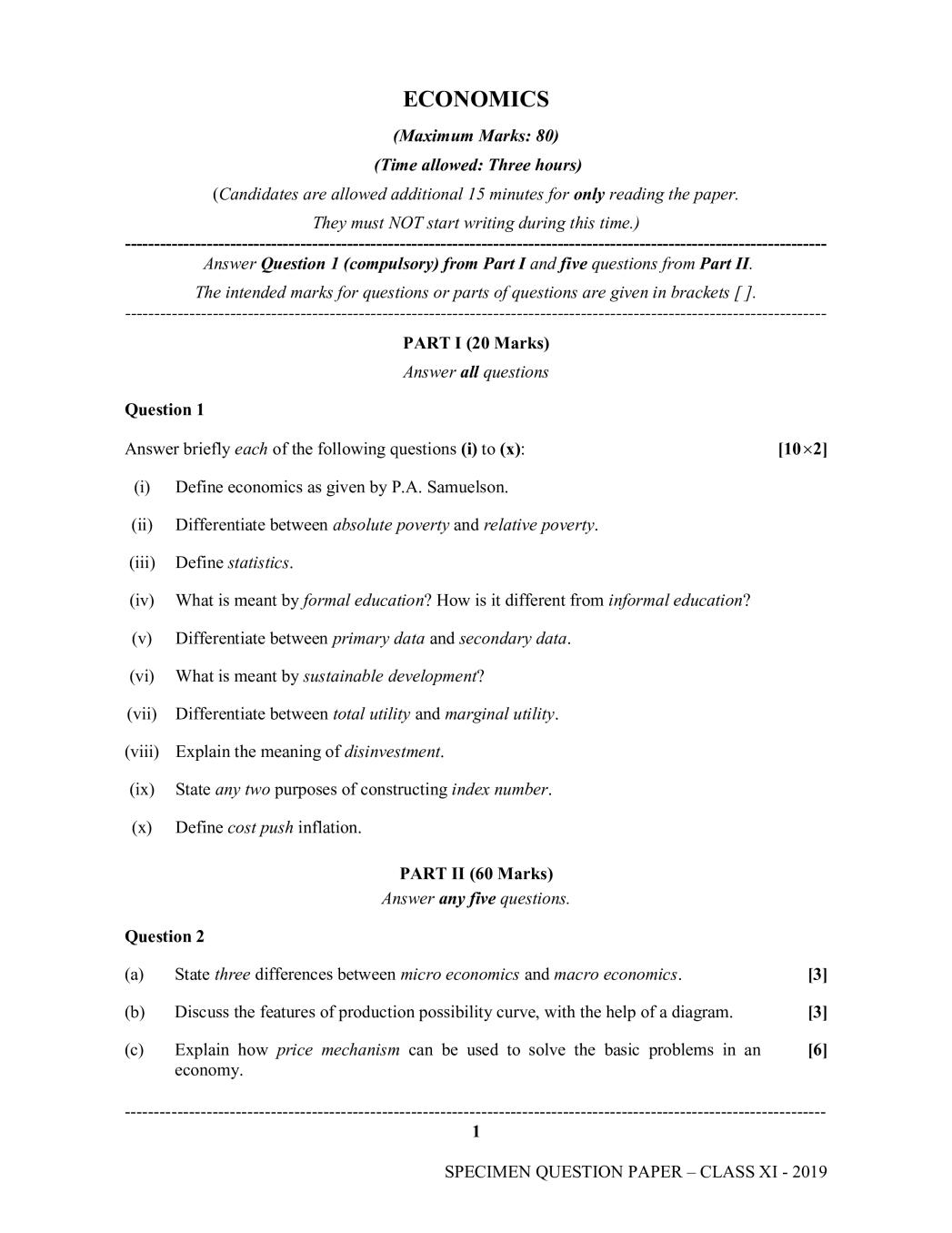 grade 11 economics assignment term 2 2023