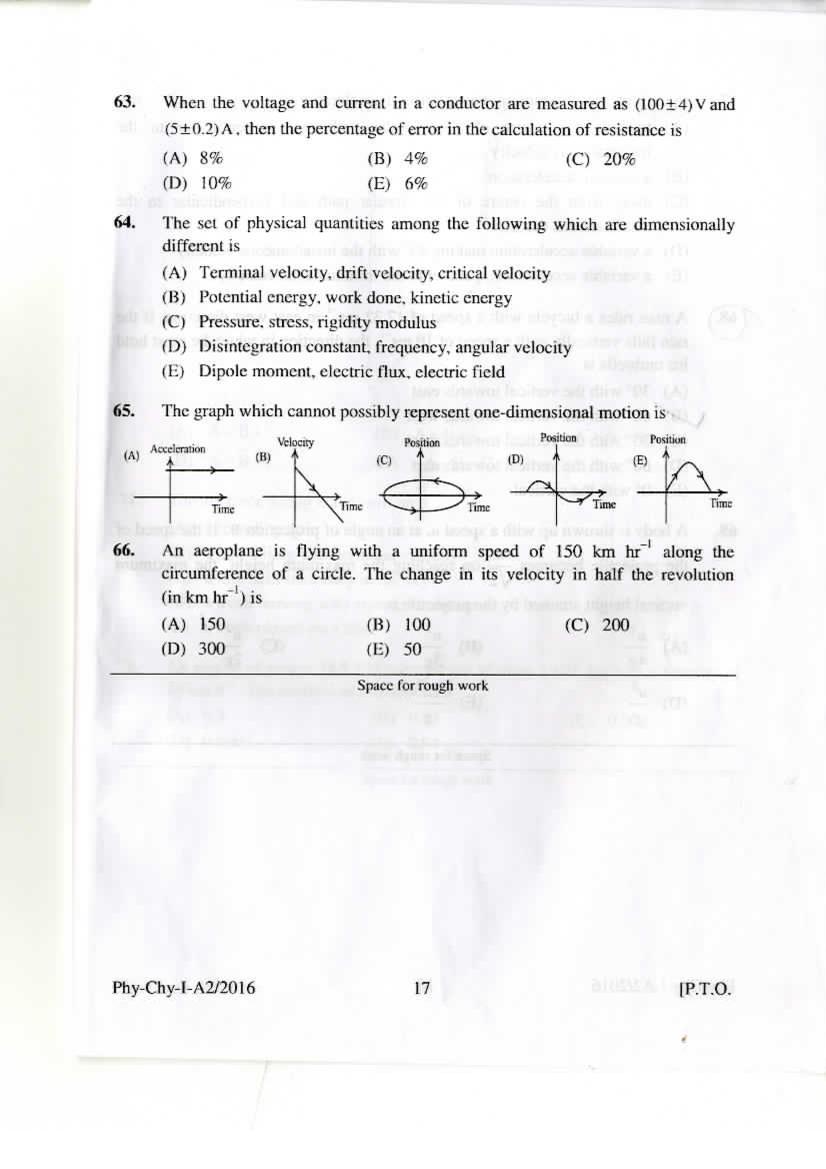 KEAM 2016 Question Paper PDF with Answer Keys (Paper 1 and 2)