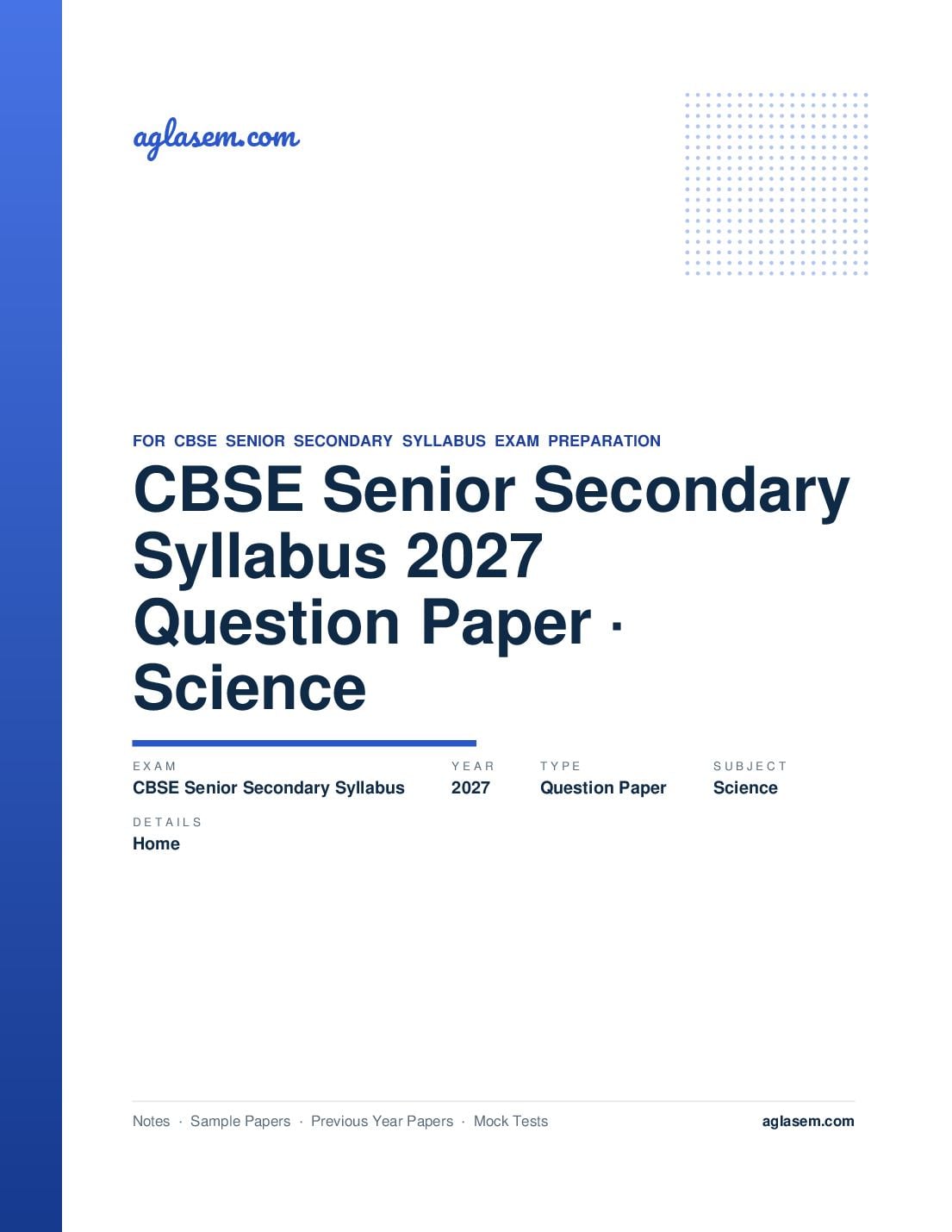 CBSE Senior Secondary Syllabus 2027 Home Science - Page 1 of 26
